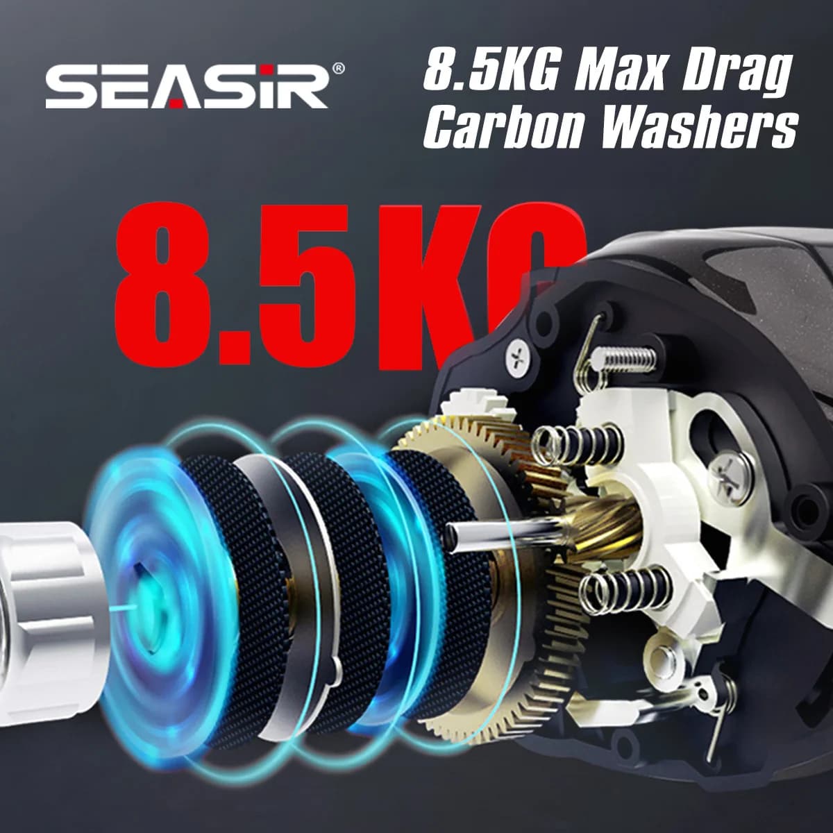 Moulinet baitcasting digital SEASIR DCAST DC avec contrôle électronique pour lancers longs précision
