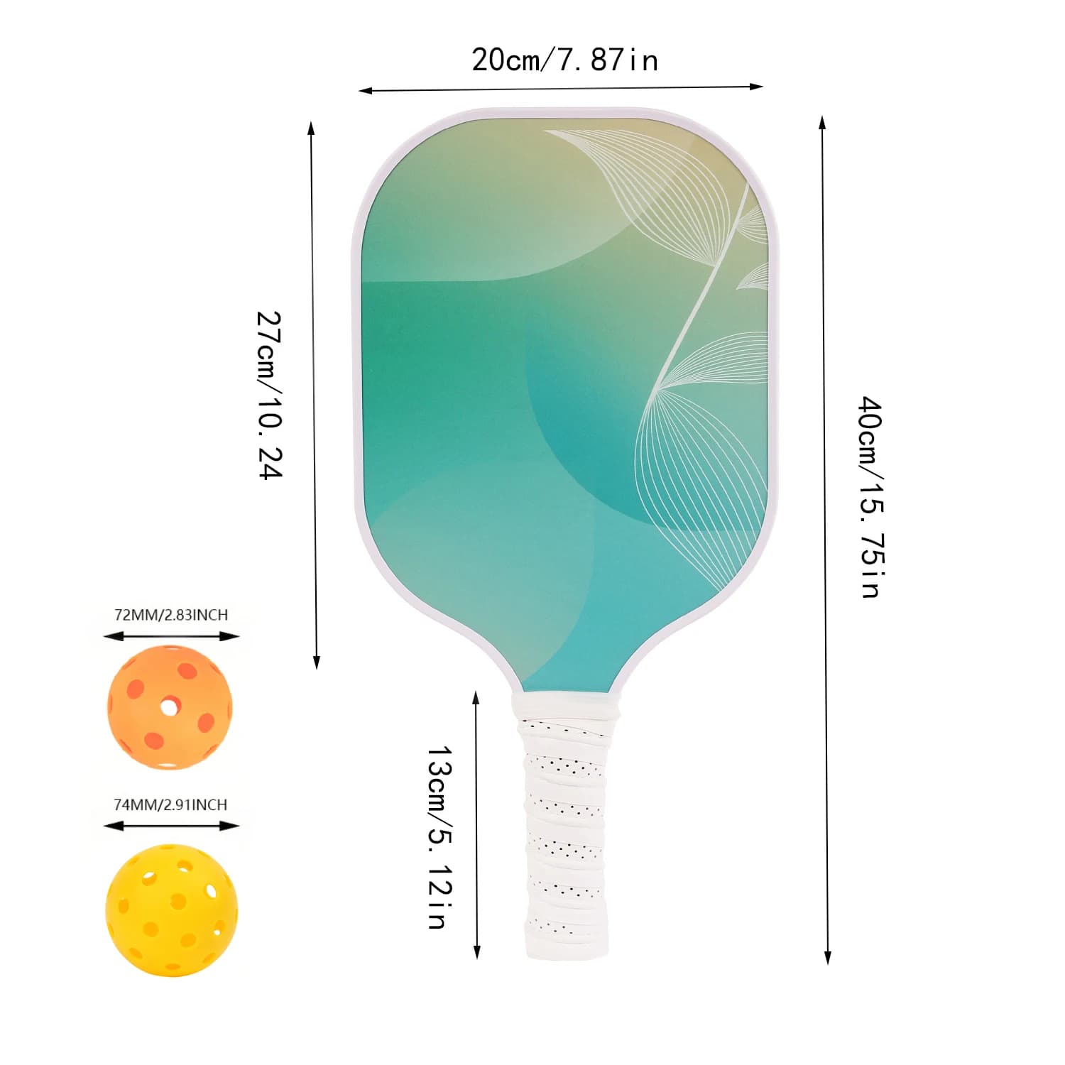 Palas de pickleball USAPA approuvées - Noyau polypropylène alvéolé, fibre carbone, grip antidérapant