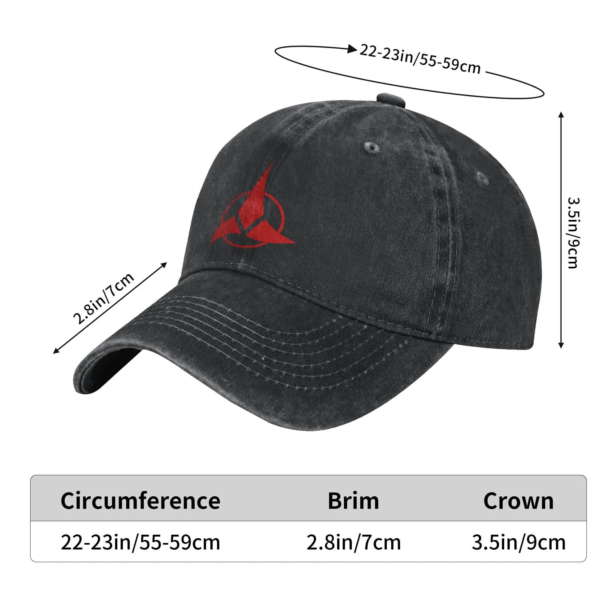 Casquette baseball Star Trek Empire Klingon pour pêche et camping - Style y2k rétro ajustable