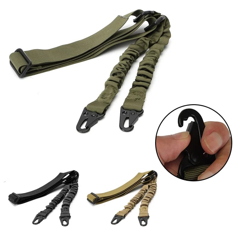Bretelle fusil 2 points avec crochet rapide, accessoire chasse pêche AK M4 confortable