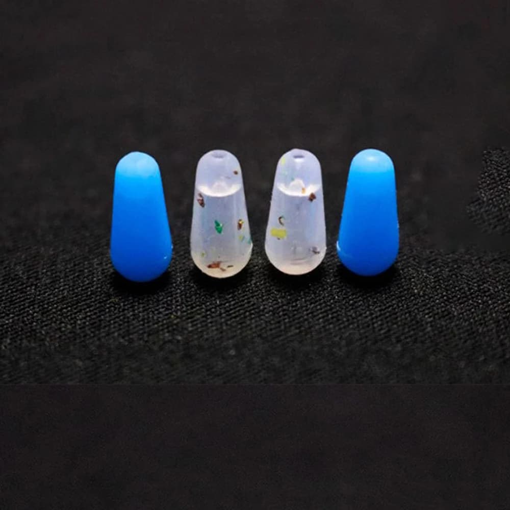 50 pièces stoppers ovales bleus pêche mer - Accessoire anti-enroulement qualité mer pour pêche à la mouche
