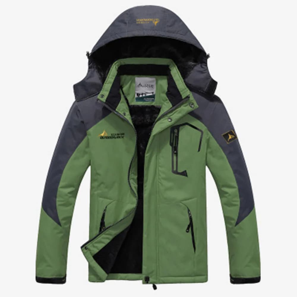Parka d'hiver pour homme épais chaud coupe-vent fourrure militaire à capuche anorak
