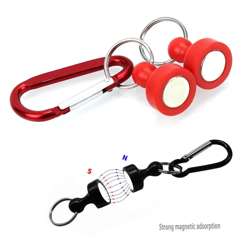 Mousqueton magnétique anti-perte pour pêche à la carpe - Accessoire de pêche rapide et portable