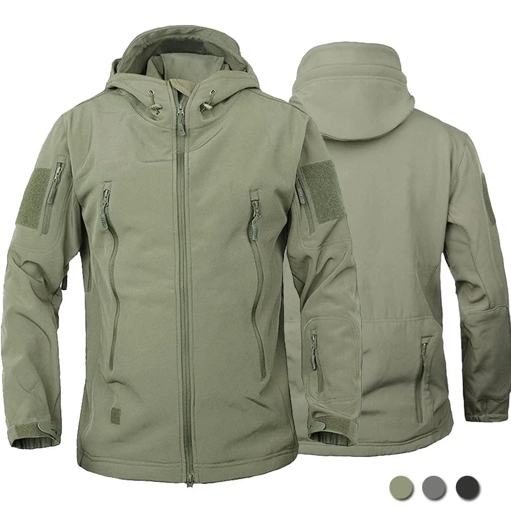 Veste tactique homme 2024 soft shell techwear coupe-vent imperméable chaude