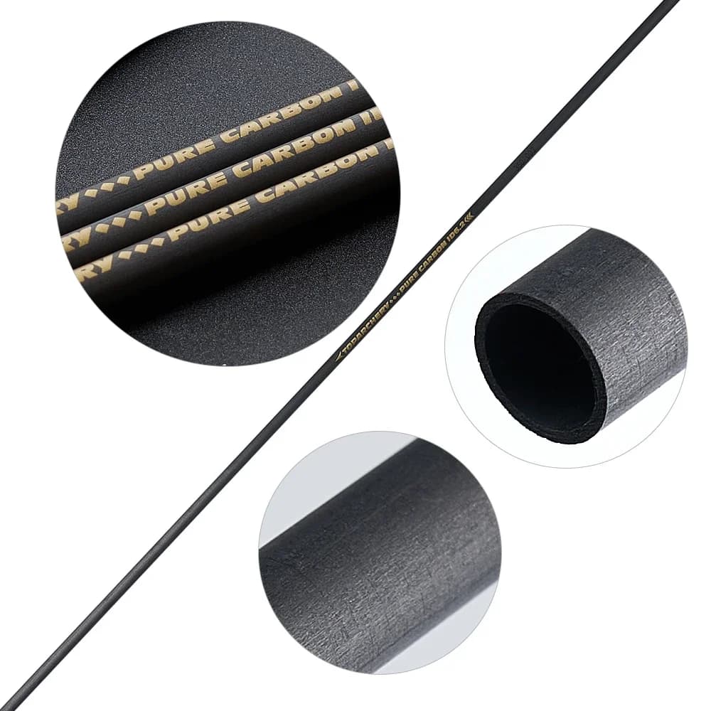 Fûts flèches carbone pur 31/33 pouces spine 300-600 - 12pcs DIY arc recourbé chasse pêche