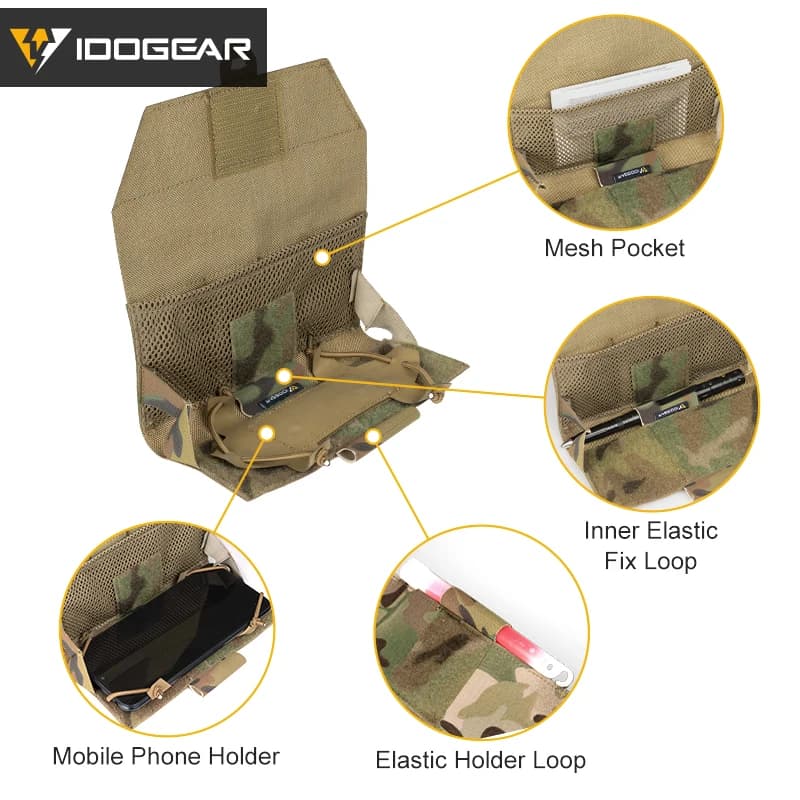 Étui téléphone tactique IDOGEAR universel - Poche MOLLE pour smartphone pêche