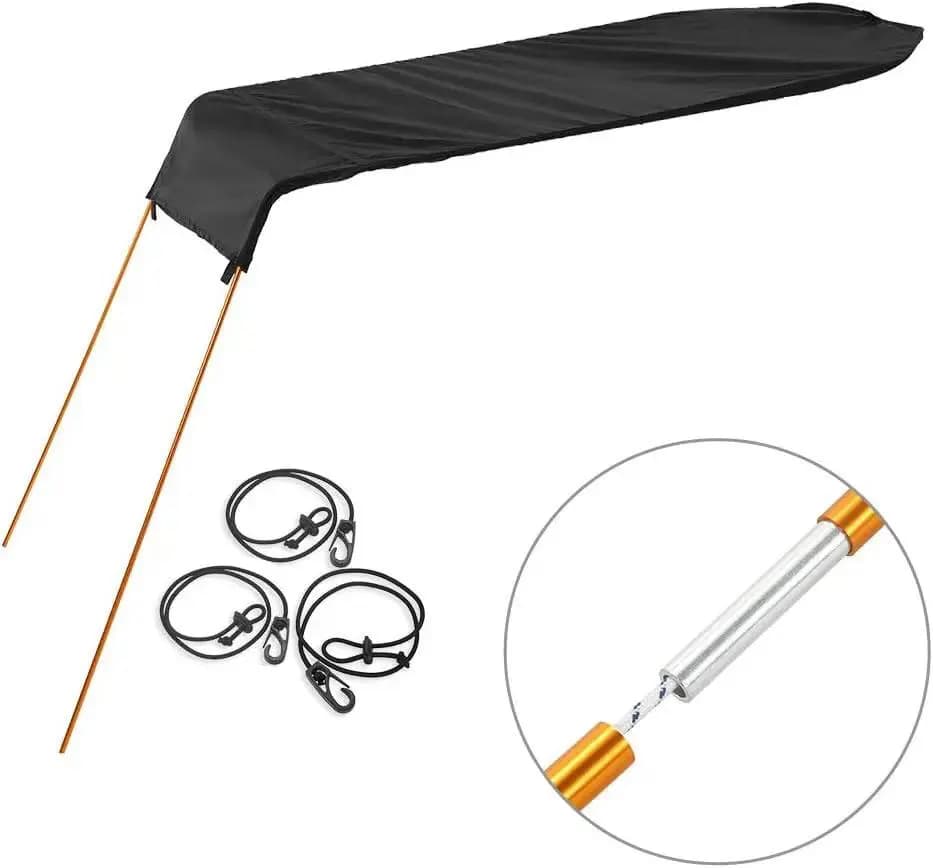 Bache anti-UV pour kayak de pêche - Abri démontable protection soleil et pluie