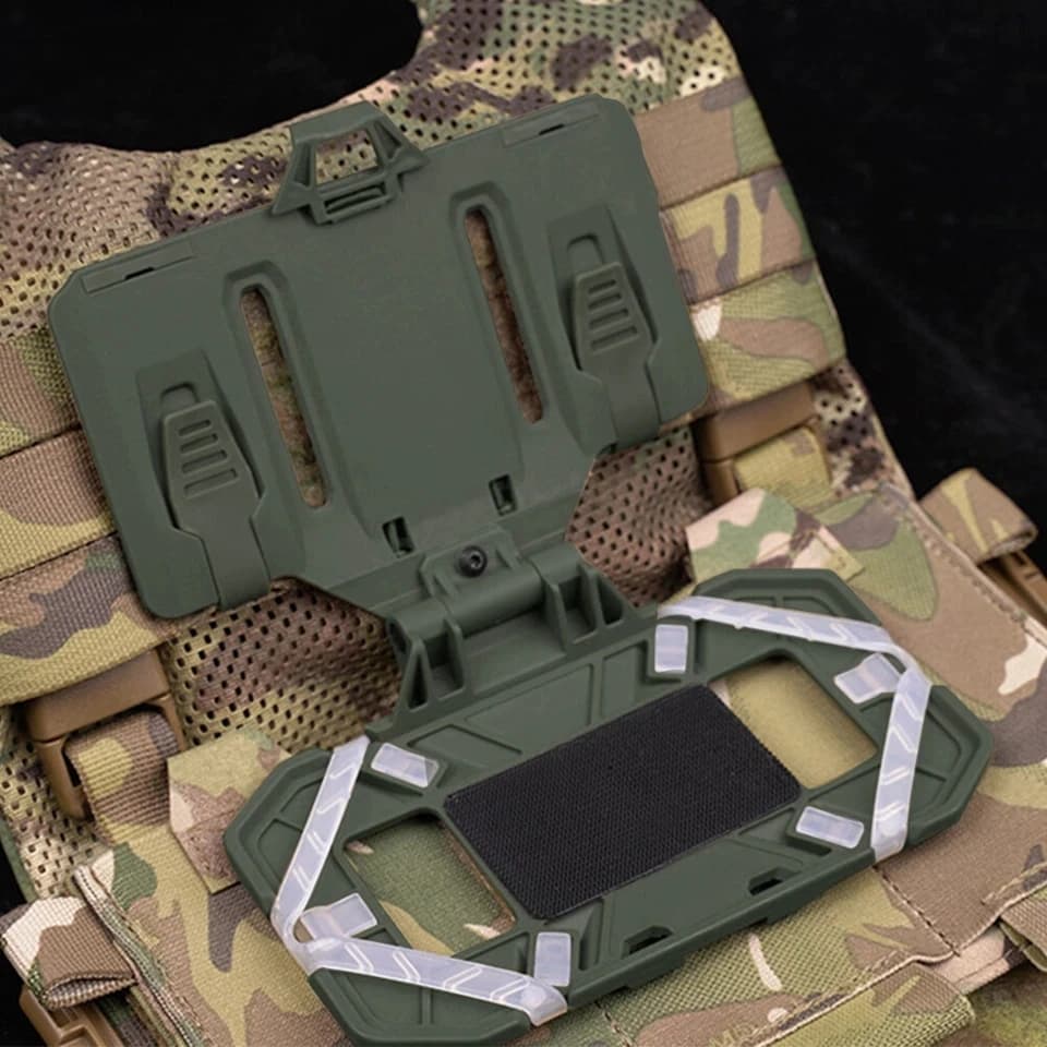 Panneau de navigation pliable MOLLE extérieur - Étui à carte avec support téléphone pour pêche