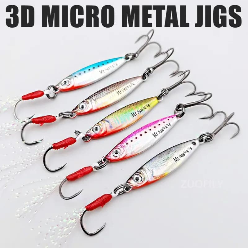 Leurre métal Micro VIB 3D 1,5 3 5g pour pêche truite ombre et black bass en étang