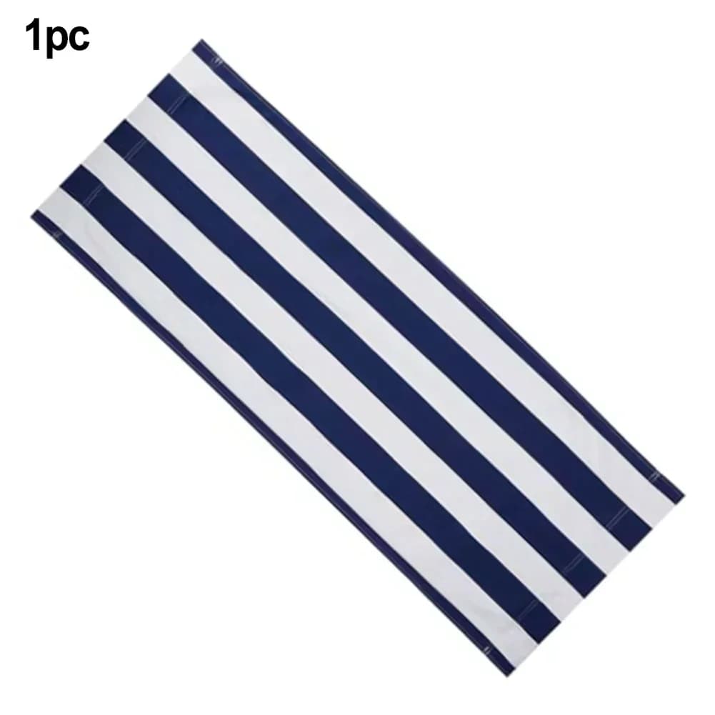 Tissu de remplacement pour chaise plage 120x44cm rayures bleu et blanc housse siège pêche