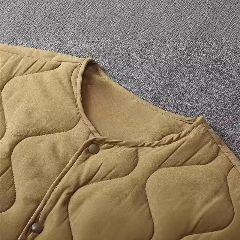 Veste matelassée M65 vintage homme hiver - Cardigan multi-poches pêche - Manteau épais khaki chasse