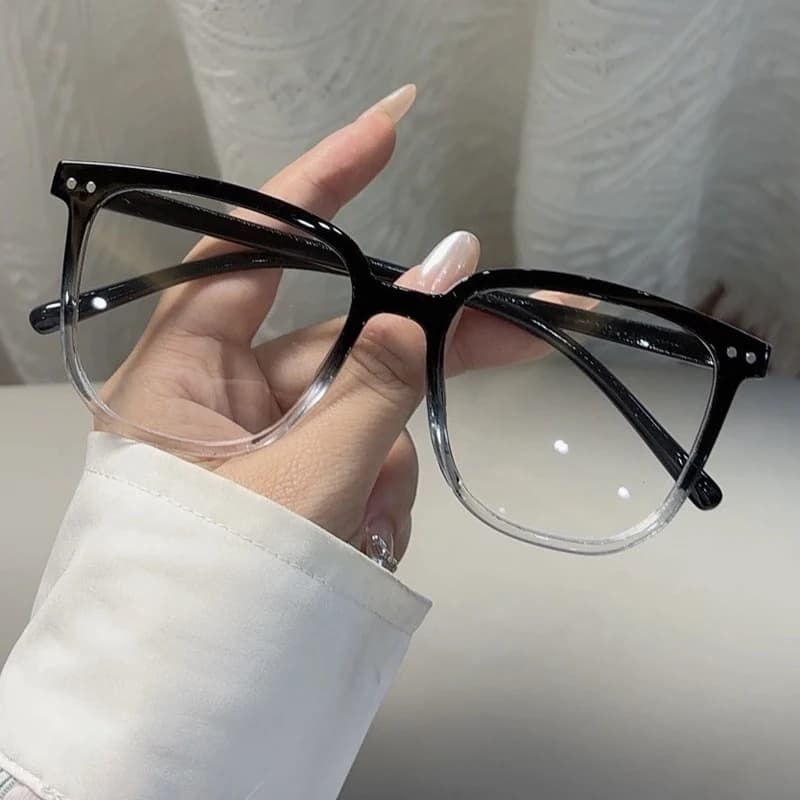 Lunettes carrées anti-lumière bleue rétro pour pêche camping femme - Monture légère finie