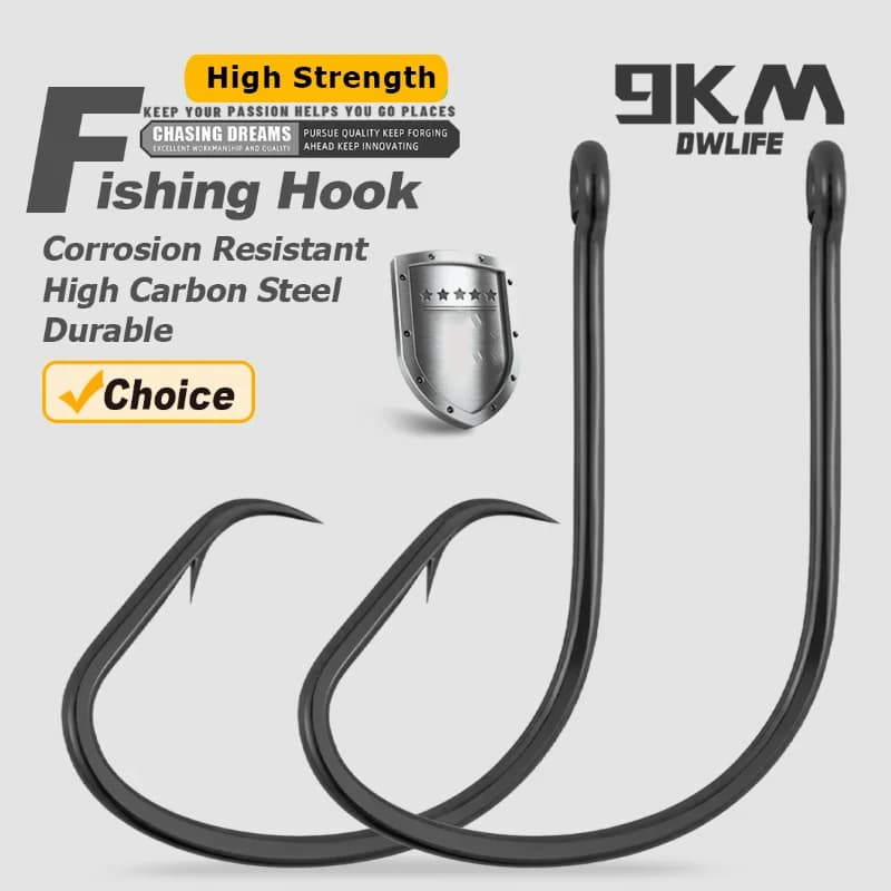 Hameçons circle inox sans ardillon pour la pêche en mer, appâts naturels vifs ou morts, lot