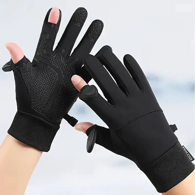 Gants d'hiver imperméables et coupe-vent pour hommes et femmes - Pêche, ski, vélo et running par grand froid