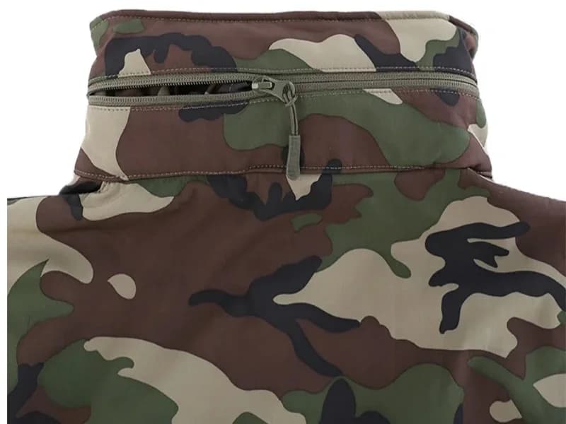Veste tactique camouflage hiver col montant polaire épaisse imperméable pour pêche et outdoor
