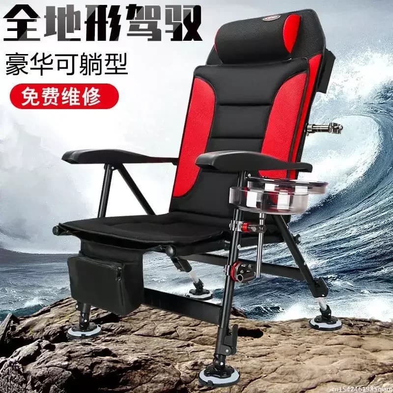Chaise pêche européenne nouvelle génération pliante - Siège multifonction portable pour pêche sauvage