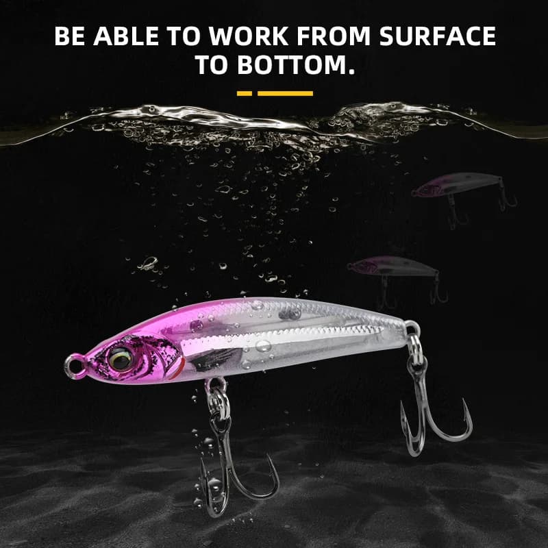 Leurre sinking pencil BLUX EXILE 50 50mm/8g - stickbait plombé minnow sans bavette pour mer