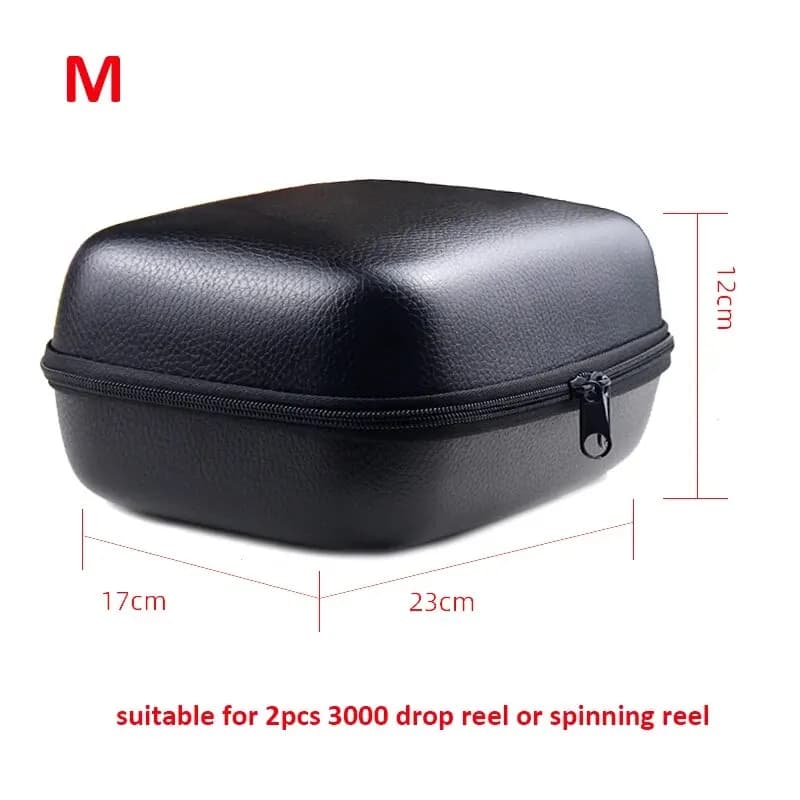 Étui cuir pour moulinet de pêche tournant - Housse anti-choc imperméable rangement matériel pêche