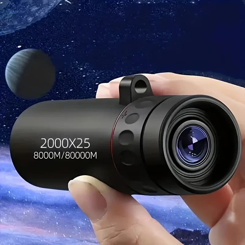 Télescope monoculaire portable 2000x25 HD avec support téléphone pour observation pêche