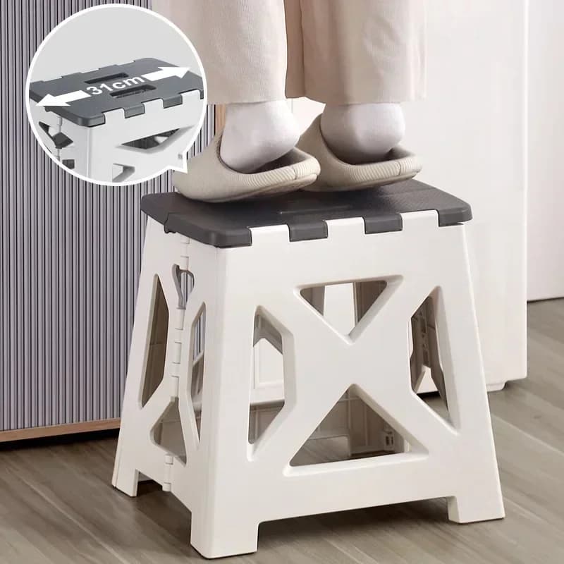 Tabouret pliant plastique polyvalent pour pêche - siège camping léger et pratique