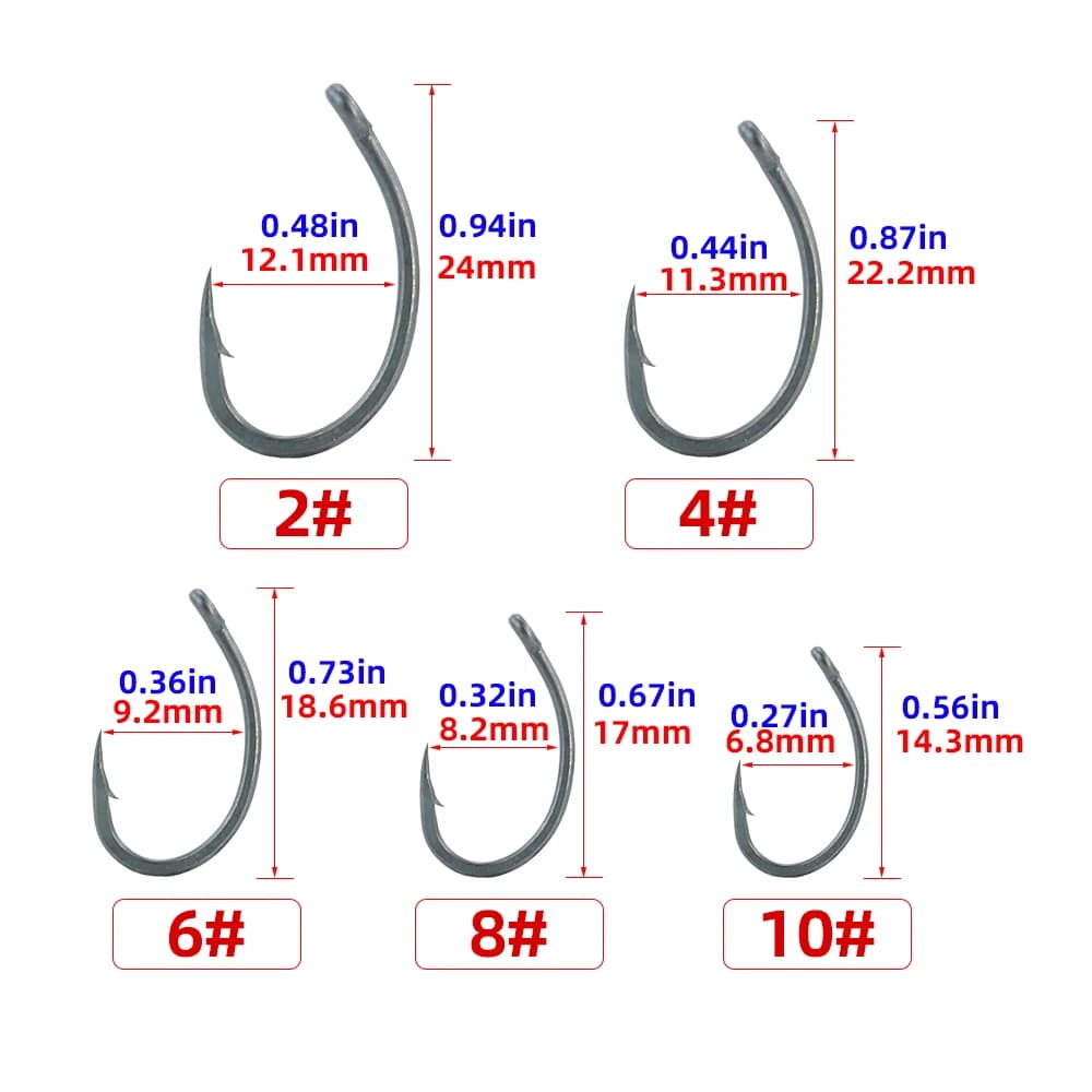 Kit de 6 hameçons prêts à pêcher pour la carpe et feeder - Accessoires montage TS115 Hirisi