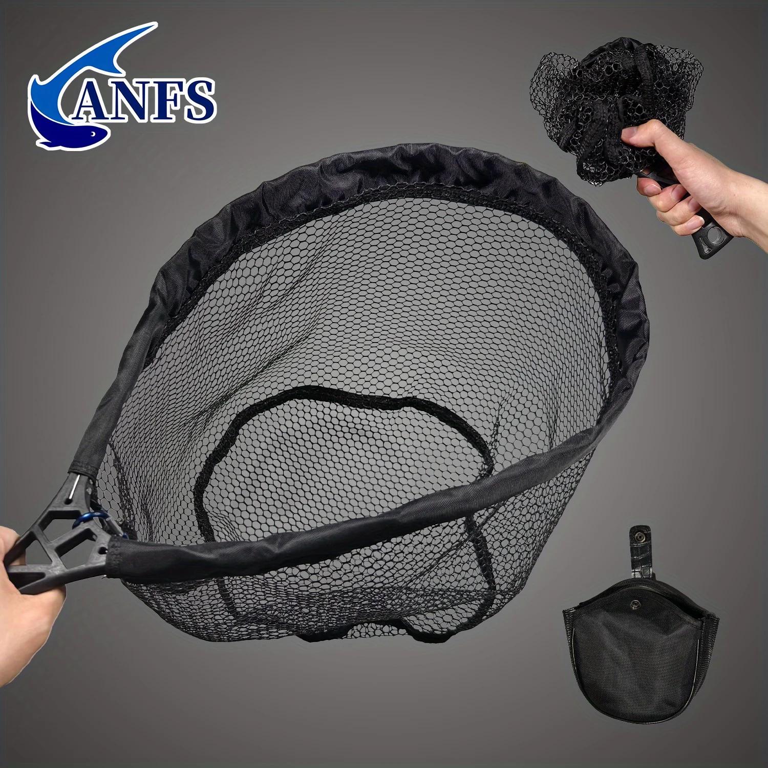 Épuisette pêche à la mouche rétractable et pliable - Filet main durable facile à transporter pour pêche extérieure