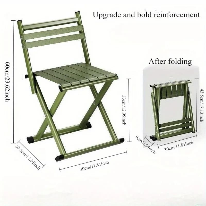 Tabouret pliant double usage pêche camping barbecue portable épais Magza extérieur