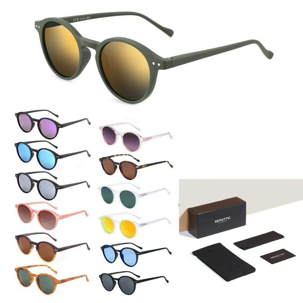 Lunettes de soleil polarisées ZENOTTIC rétro 2023-2024 pour pêche - Cadre rond vintage