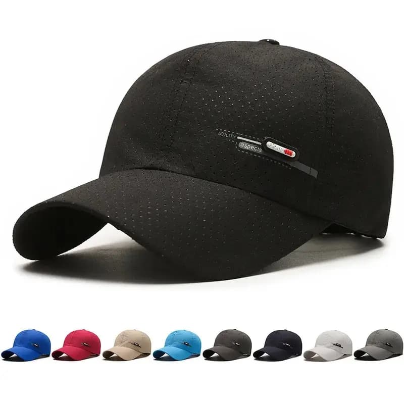 Casquette baseball été cuir label séchage rapide sport canard pêche running tendance homme