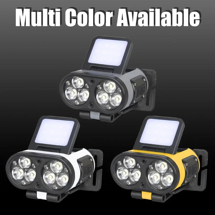 Nouvelle lampe frontale à capteur 6 modes haute luminosité étanche pour pêche et camping - Rechargeable