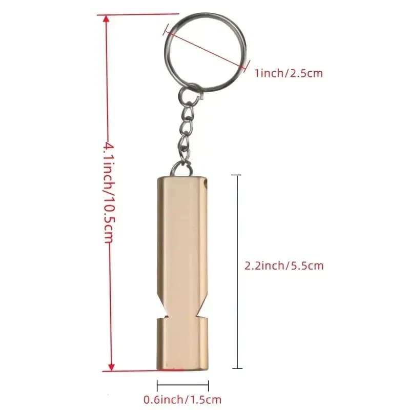 Sifflet survie aluminium double fréquence - Équipement sécurité essentiel pour pêche extrême et outdoor