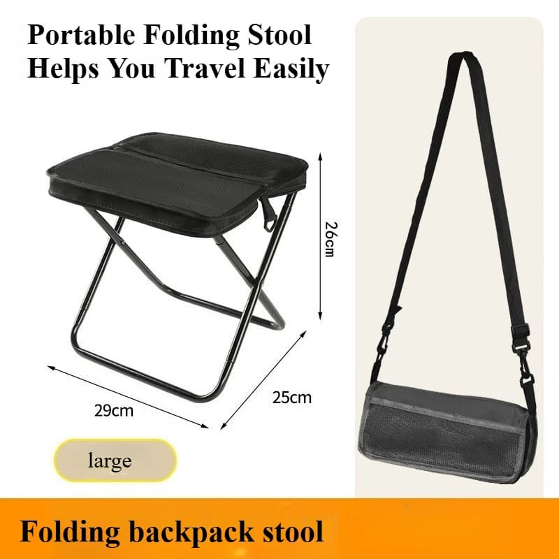 Tabouret pliant sac à main portable - Mini-siège pêche léger pour camping et voyage