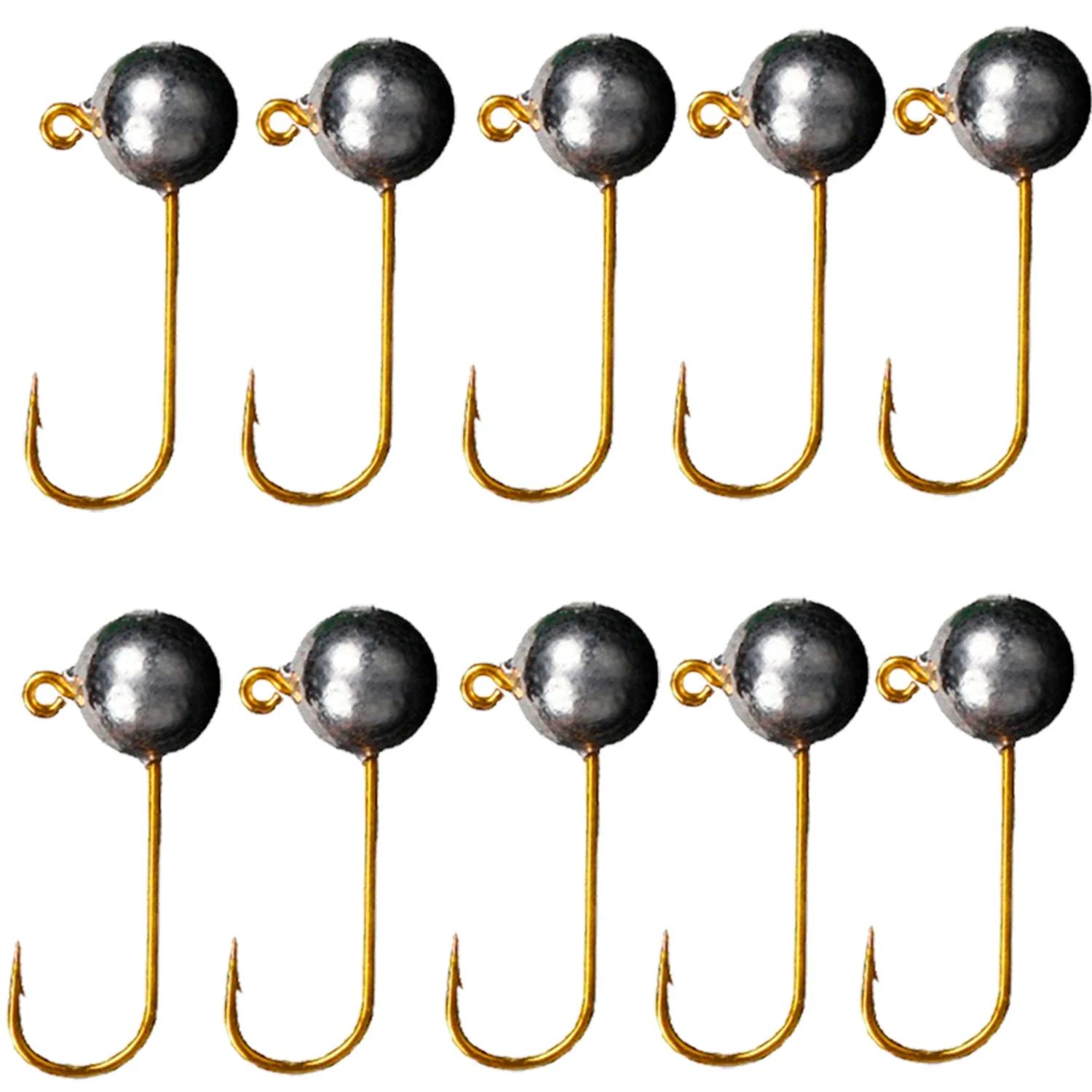 Têtes plombées micro jig 10 pièces 1g à 5g pour pêche ultra légère et ice fishing