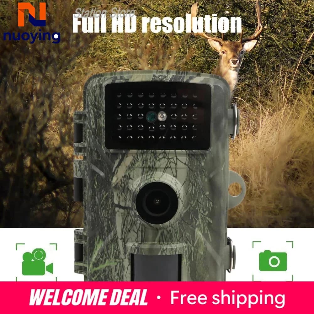 Mini caméra trail 16MP 1080P étanche vision nocturne - Surveillance faune extérieure discrète et efficace