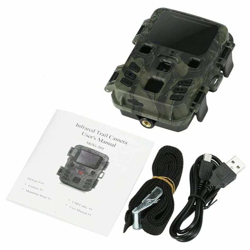 Pack 2 caméras hunting mini 20MP 1080P vision nocturne infrarouge détection mouvement piège photo