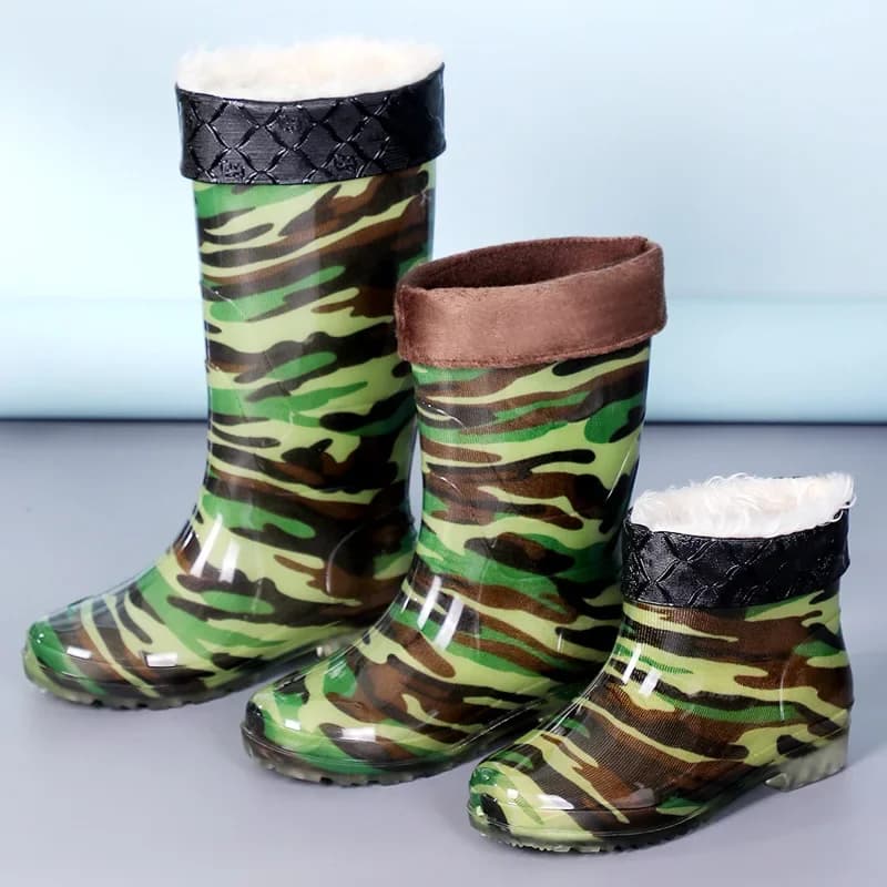 Bottes de pêche camouflage mi-mollet pour approche discrète du poisson en eau douce