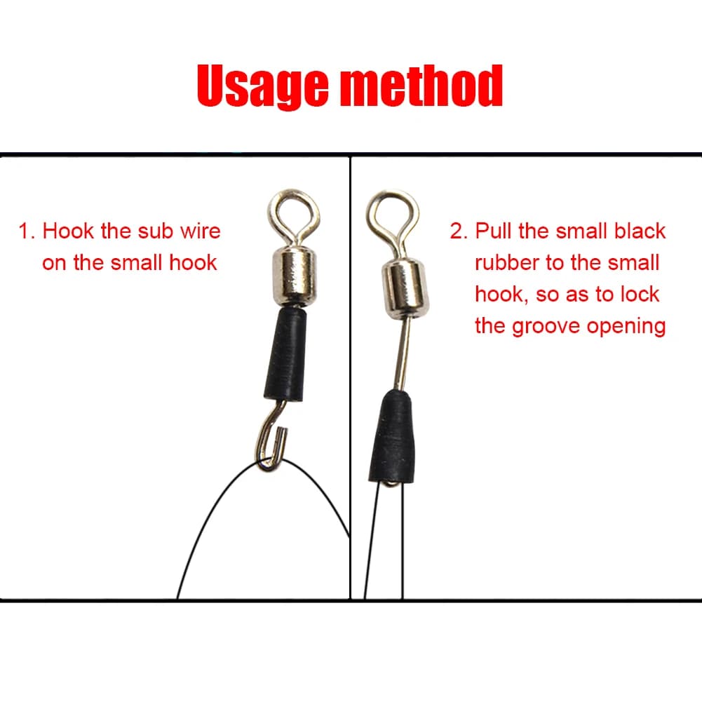 50-200Pcs Swivels à Changement Rapide pour Pêche à la Carpe - Accessoires Méthode Feeder et Connecteurs