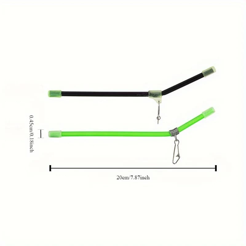 20 pièces bas de ligne anti-emmêlement luminescents avec connecteur à clip pour pêche en mer