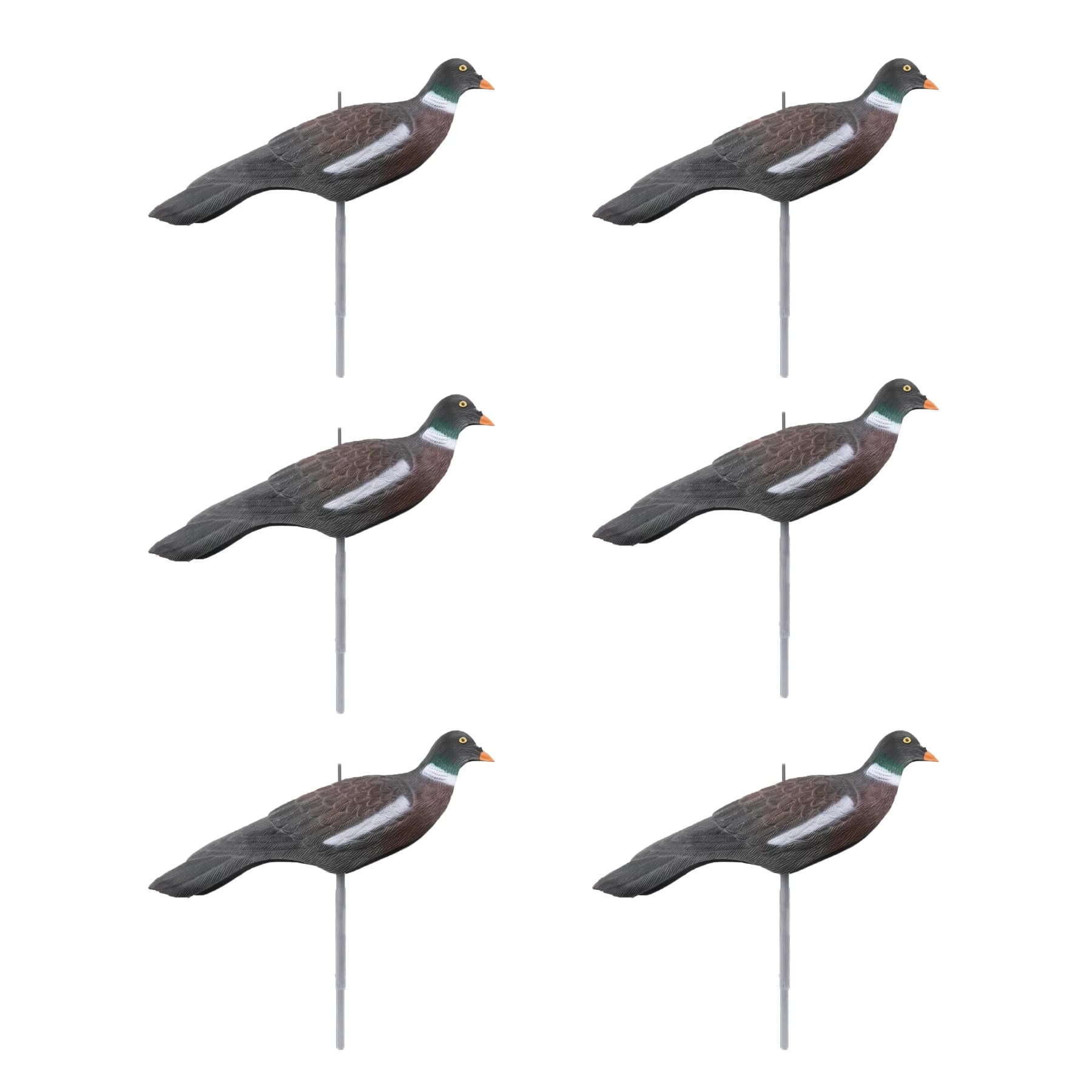 Leurres pigeons GUGULUZA 1/3/6 pièces 40cm réalistes 3D avec piquets - Épouvantail jardin décor extérieur
