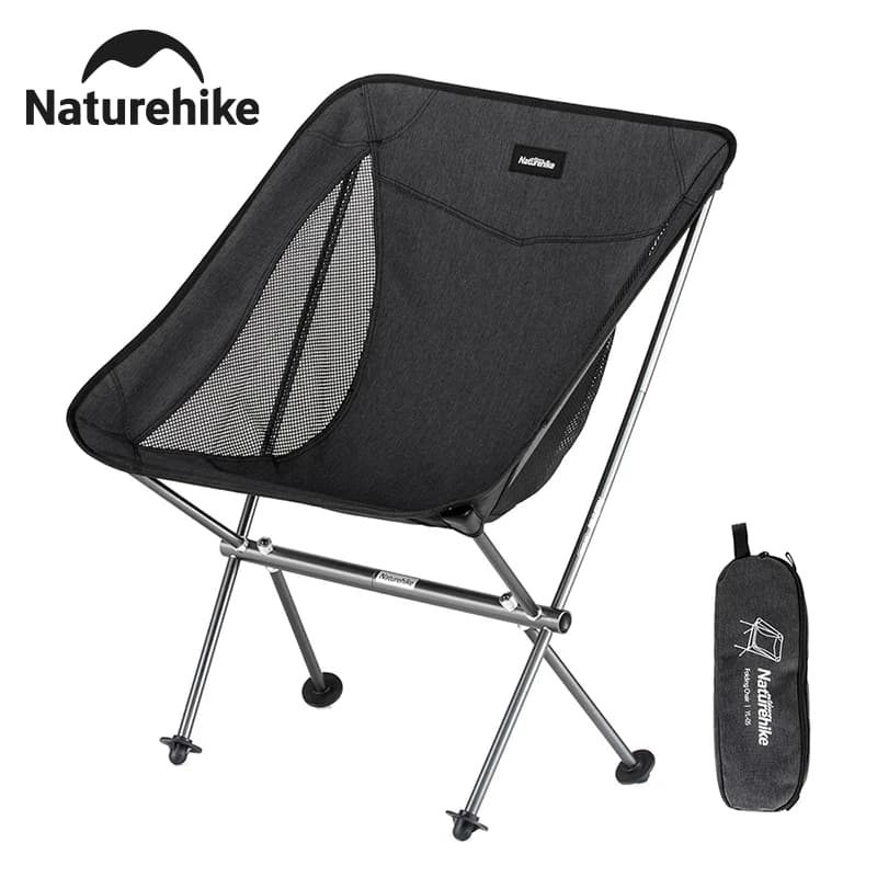 Chaise lune pliante Naturehike 150kg ultra-légère pour pêche confortable et détente au bord de l'eau