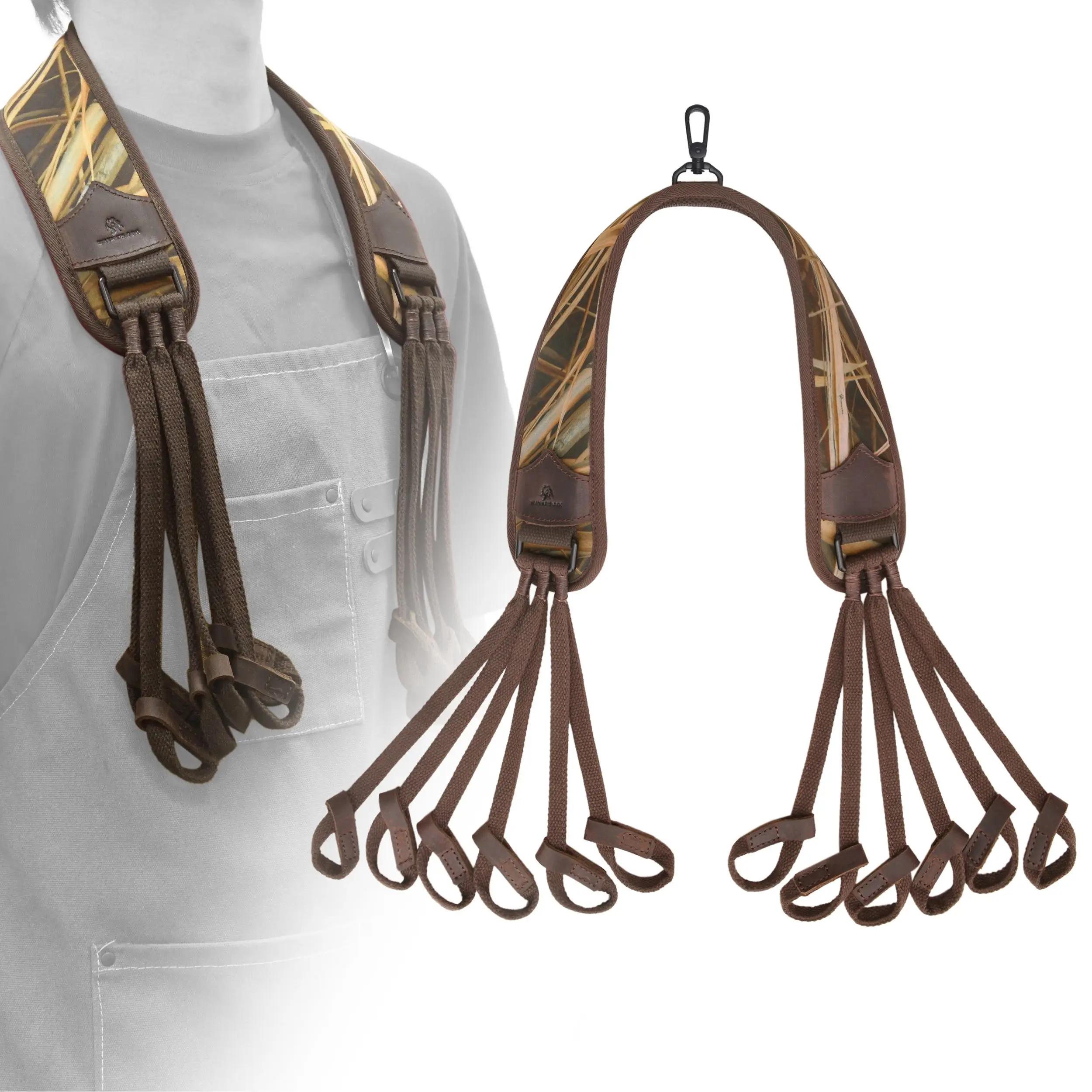 Sac transport camouflage gibier d'eau WAYNE'S DOG - Bandoulière 12 attaches pour canards oies leurres