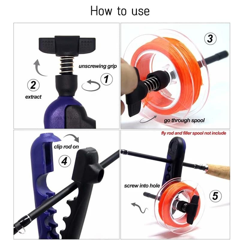 Machine à bobiner ligne pêche portable pour moulinet baitcasting et spinning équipement carpe ABS