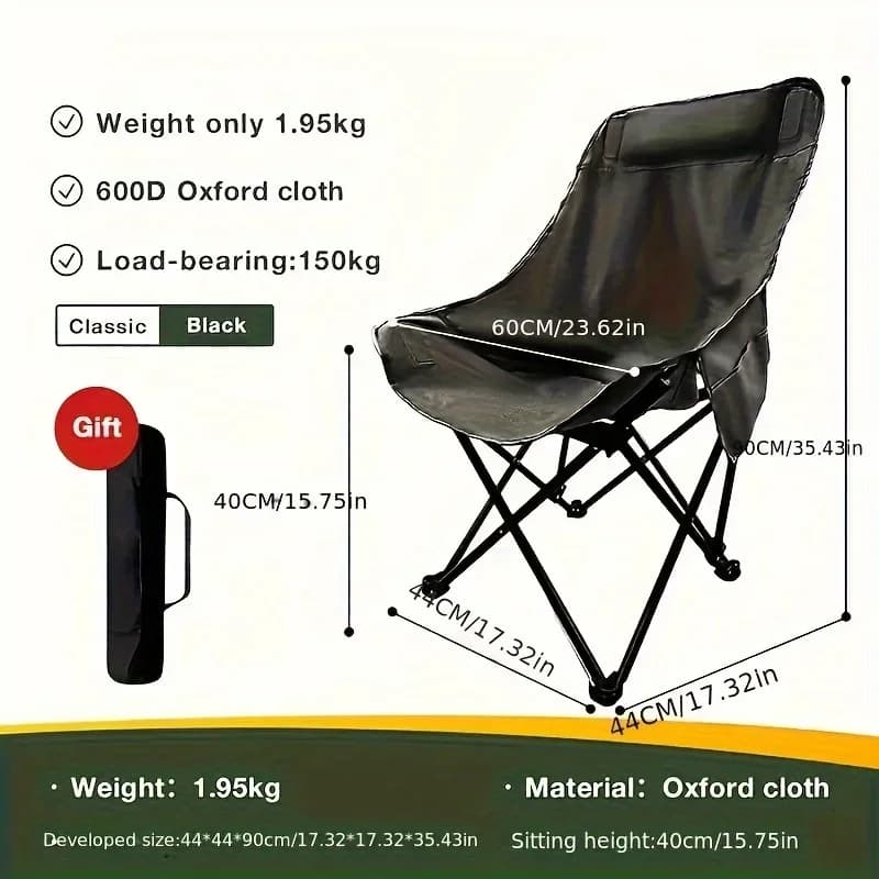 Chaise lune adulte pliante haut dossier portable style blanc camping pêche extérieur légère durable