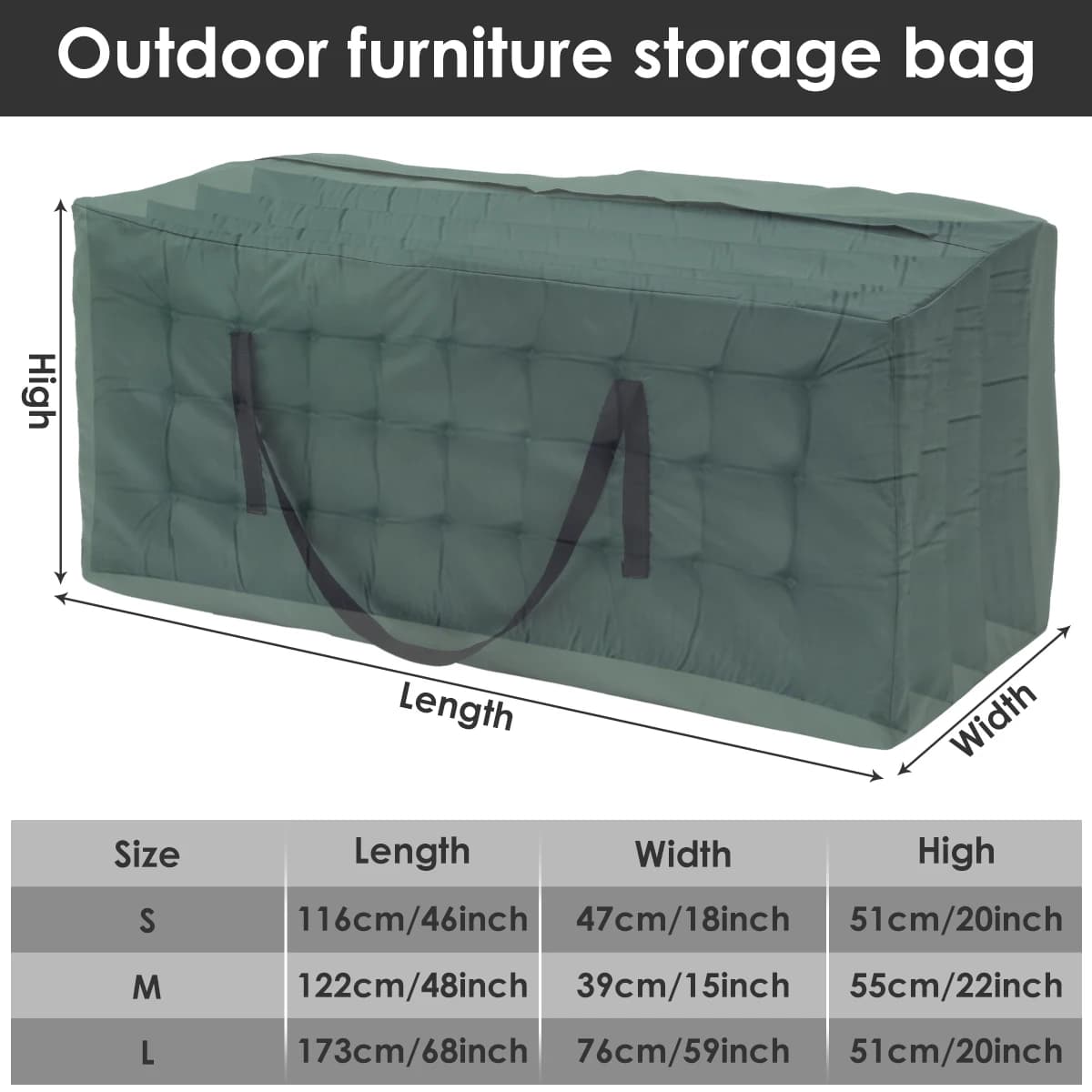 Sac de rangement coussin grande capacité - Housse protection meubles jardin étanche poussière arbre Noël