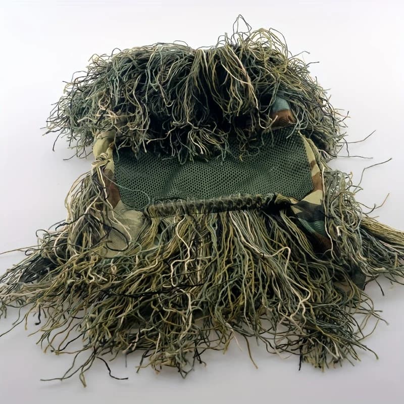 Cagoule camouflage ghillie filet anti-moustiques pour observation oiseaux photographie nature chasse pêche