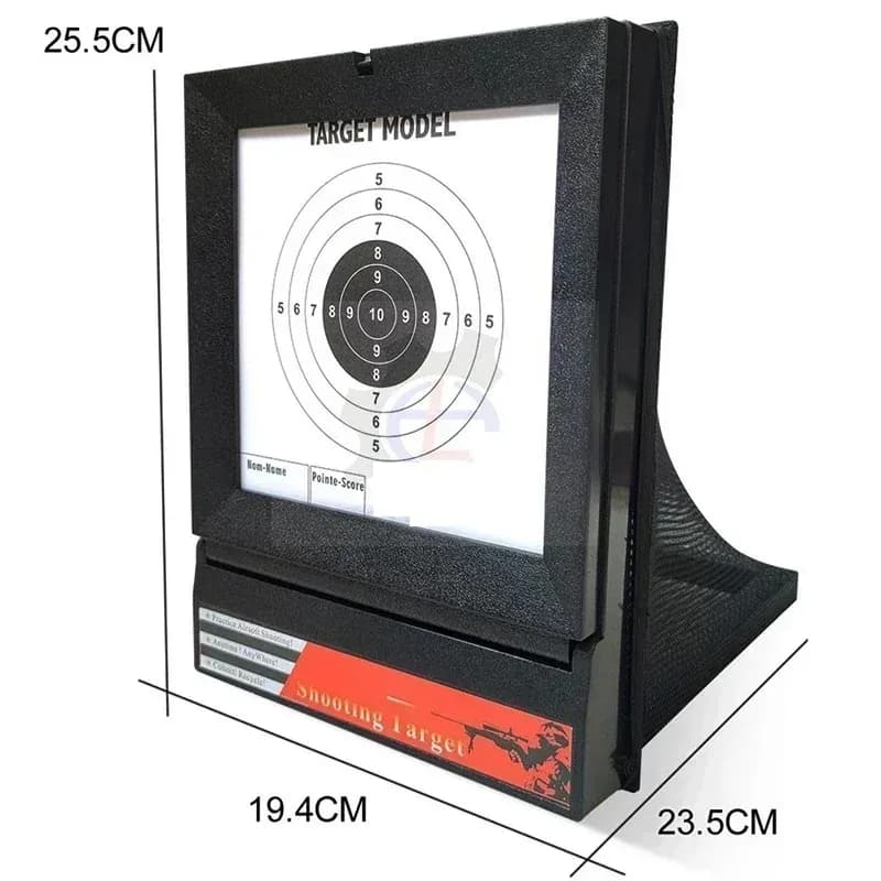 Cible airsoft avec filet piège support papier entraînement BB plombs intérieur extérieur qualité A