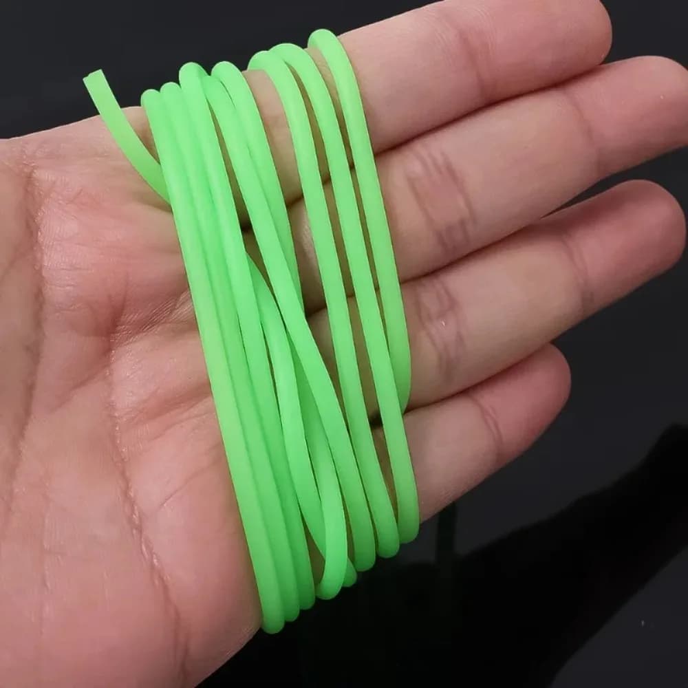 Gaines de pêche luminescentes silicone 0.8 à 2mm : tubes anti-emmêlement pour pêche en mer profonde