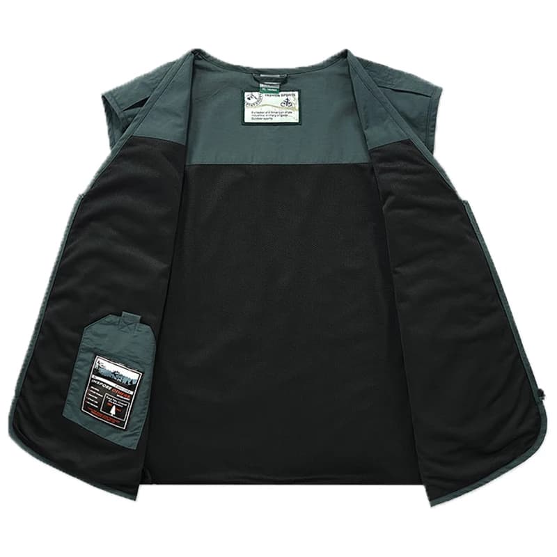 Veste de pêche sans manches multi-poches pour homme 2024, idéale pour la pêche en extérieur