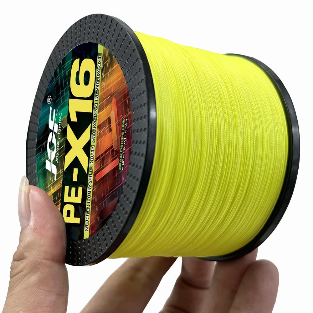 Ligne tressée 16 brins X16 super résistante 25-200LBS hollow core 100-1000M pour pêche sportive