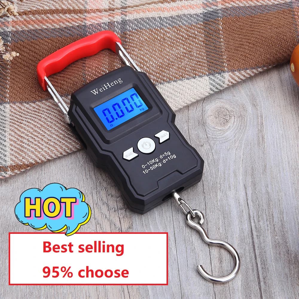 Balance digitale portable 50kg/5g double précision avec rétroéclairage pour pêche - Pèse-électronique haute précision